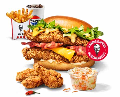 Double Cheese & Bacon Box